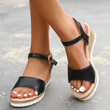 Women’s Wedge Sandals – Open Toe – Ankle Strap – Comfort Sole – Supportive Fit