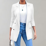 Women's fashionable lapel long sleeve blazer