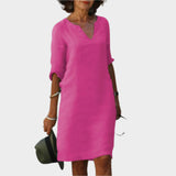 Alexandra | Luxurious Exuberant Crimson Summer Dress