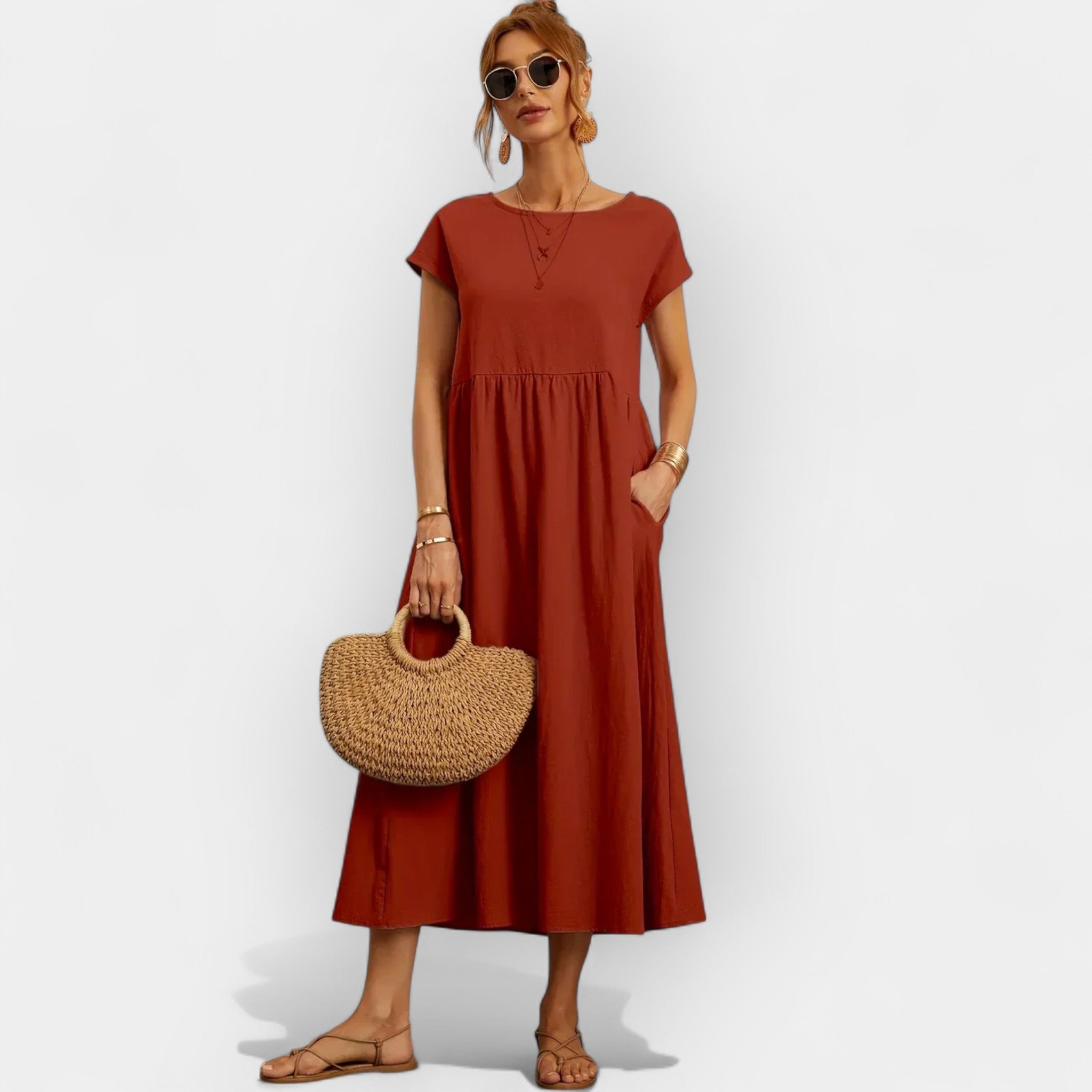 Alexandra | Luxurious Premium Cotton Dress Pockets
