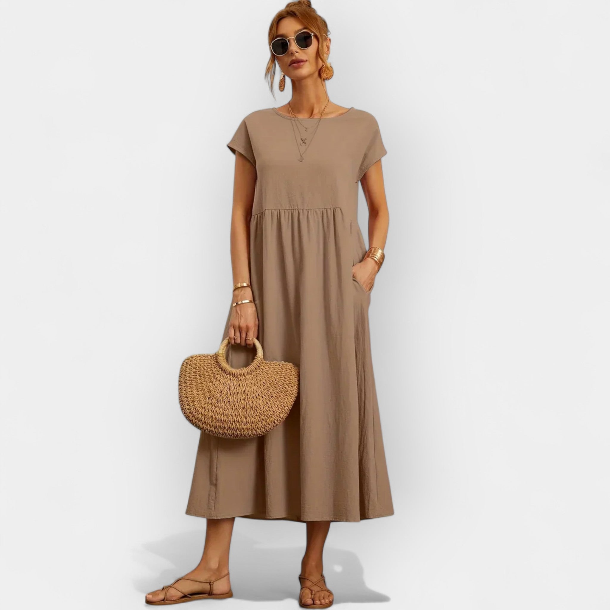 Alexandra | Luxurious Premium Cotton Dress Pockets