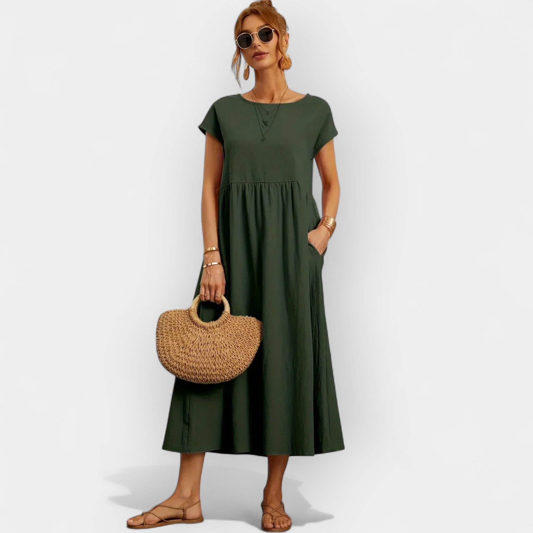Alexandra | Luxurious Premium Cotton Dress Pockets