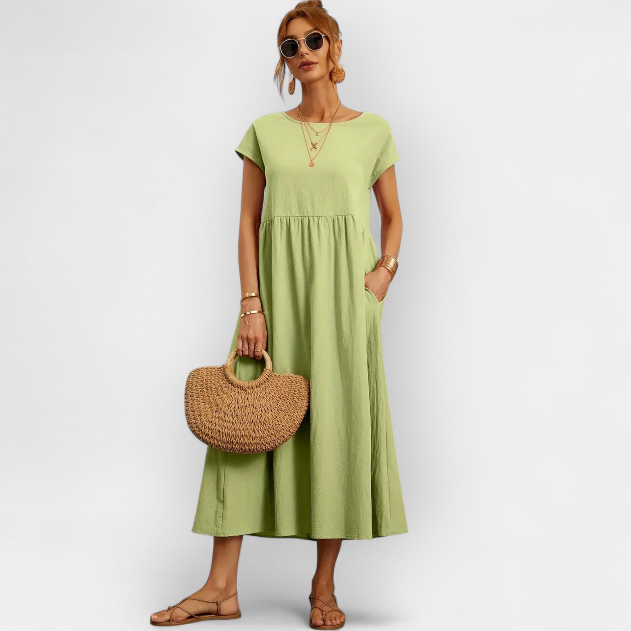 Alexandra | Luxurious Premium Cotton Dress Pockets