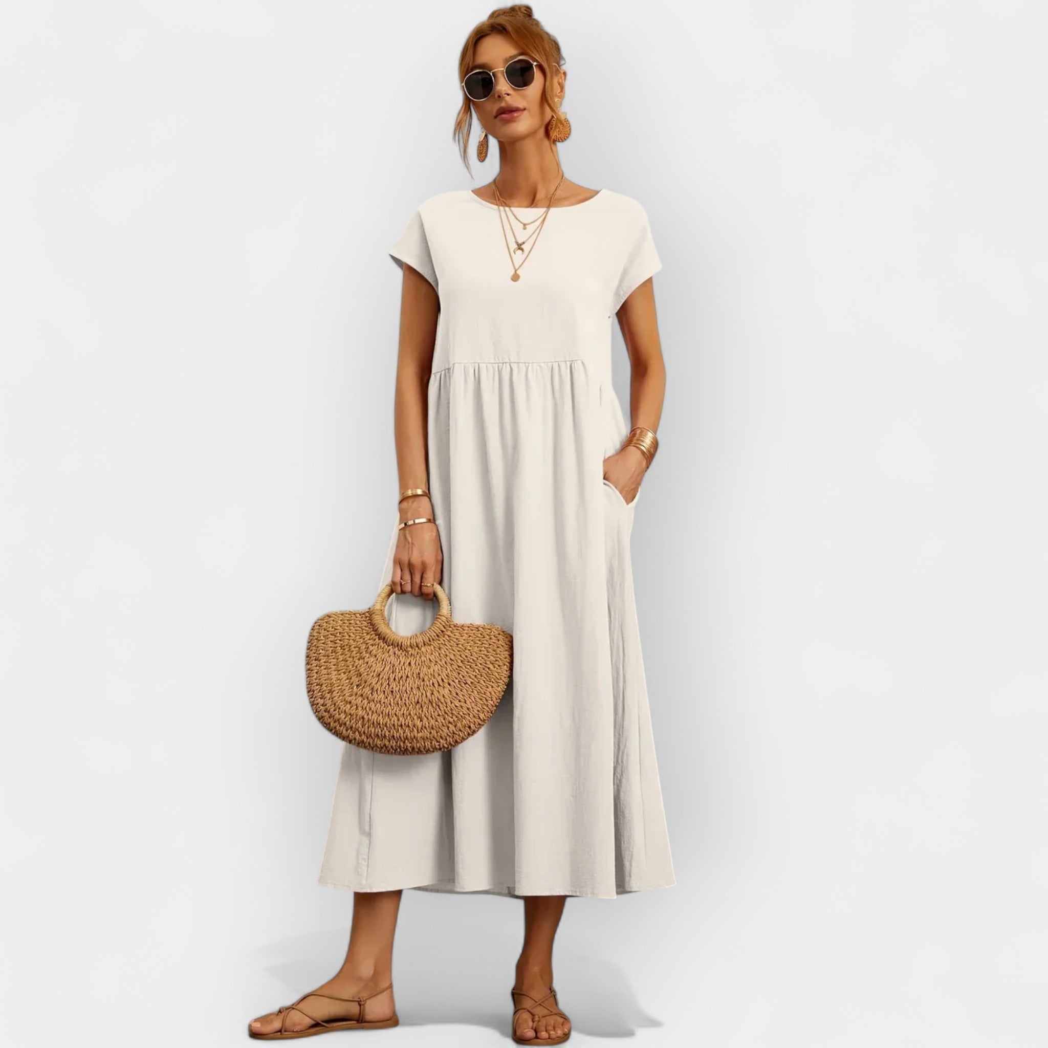 Alexandra | Luxurious Premium Cotton Dress Pockets