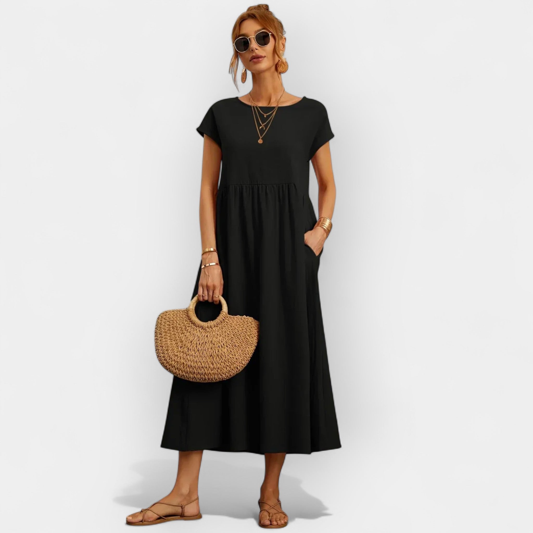 Alexandra | Luxurious Premium Cotton Dress Pockets