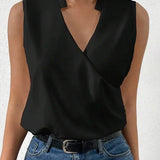 Women's Sleeveless V-Neck Printed Summer Blouse