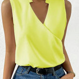 Women's Sleeveless V-Neck Printed Summer Blouse