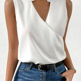 Women's Sleeveless V-Neck Printed Summer Blouse