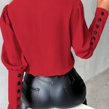 Women's elegant blouse with vneckline