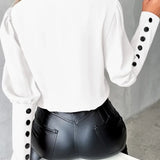 Women's elegant blouse with vneckline