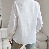 Women's elegant striped blouse with long sleeves