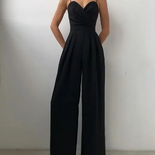 Women's elegant sleeveless jumpsuit