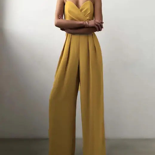Women's elegant sleeveless jumpsuit