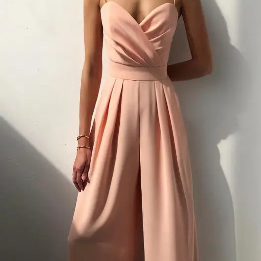 Women's elegant sleeveless jumpsuit