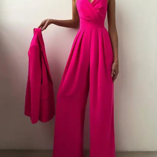 Women's elegant sleeveless jumpsuit