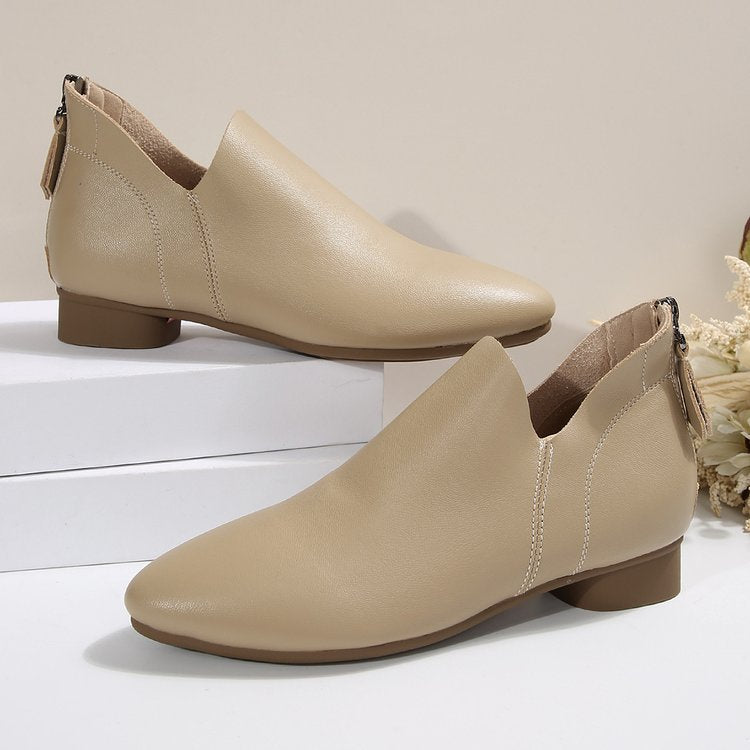 Sophia | Ankle Boots – Low Heel Slip-On