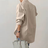 Women’s Oversized Shirt – Button-Up – Long Sleeve – Relaxed Fit