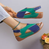 Women’s Sandals – Open Toe Slip-On – Cross Strap – Cushioned Lightweight Sole