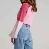 Women’s Pullover Sweater – Oversized Fit – Ribbed Knit – Mock Neck – Bell Sleeves