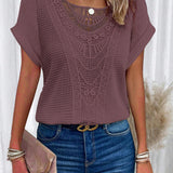 Zarelle – Lace Detail Short Sleeve Top
