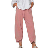 Women's Culottes - Wide Leg - Cropped Length - Elastic Waist - Lightweight Fabric