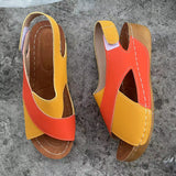 Women’s Sandals – Open Toe Slip-On – Cross Strap – Cushioned Lightweight Sole
