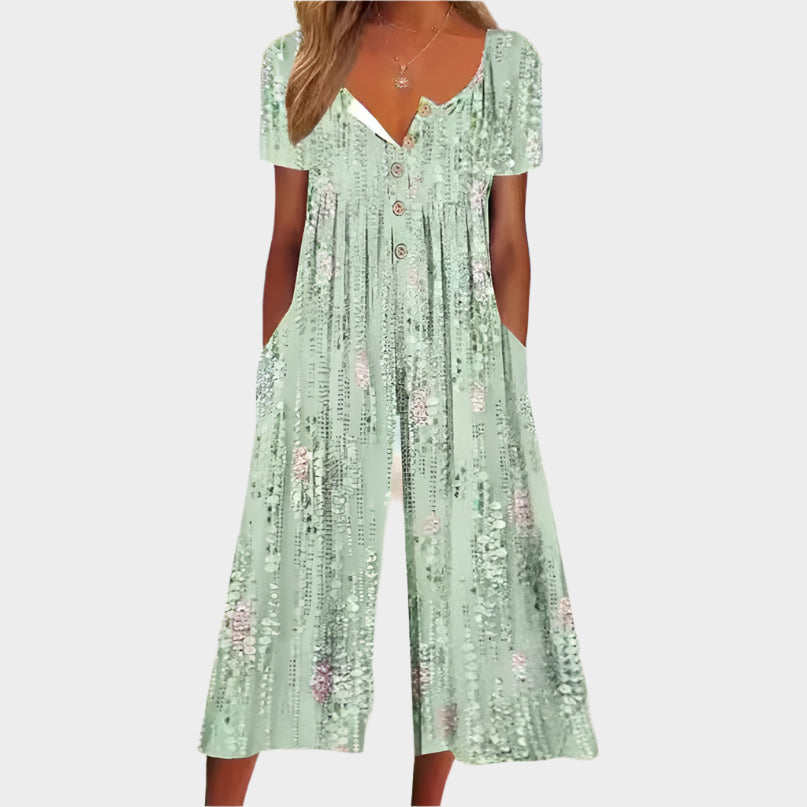 Rowan | Summer Exquisitely Botanical Print Jumpsuit