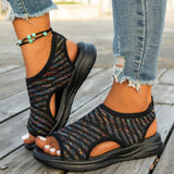 Women’s Sandals – Mesh Upper – Open Toe – Slip-On – Cushioned Sole – Breathable Fit
