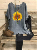 Gray - Sunflower Graphic