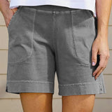 Women’s Shorts – Relaxed Fit – Breathable Blend – Side Pockets – Mid-Thigh Length