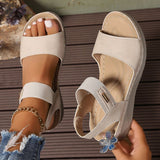 Women’s Sandals – Open Toe – Cushioned Footbed – Slip-On with Ankle Strap – Soft Material