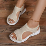 Women’s Ortho Sandals – Knit Upper – Slip-On – Open Toe – Cushioned Sport Sole