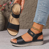 Women’s Sandals – Open Toe – Cushioned Footbed – Slip-On with Ankle Strap – Soft Material