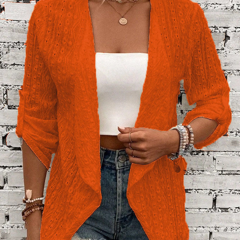 Women’s Cardigan – Crochet Knit – Open Front – Relaxed Fit – Lightweight Boho Style