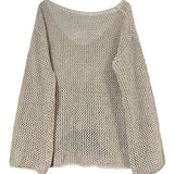 Delilah | Hollow Long Sleeve Loose Knit Sweater
