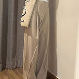 Women's Tailored Trousers – High Waist – Straight Leg – Soft Drape – Full Length