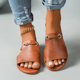 Women’s Flat Sandals – Braided Strap – Cushioned Footbed – Slip-On Open Toe
