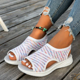 Women’s Sandals – Mesh Upper – Open Toe – Slip-On – Cushioned Sole – Breathable Fit