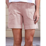 Women’s Shorts – Relaxed Fit – Breathable Blend – Side Pockets – Mid-Thigh Length