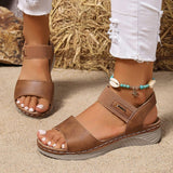 Women’s Sandals – Open Toe – Cushioned Footbed – Slip-On with Ankle Strap – Soft Material