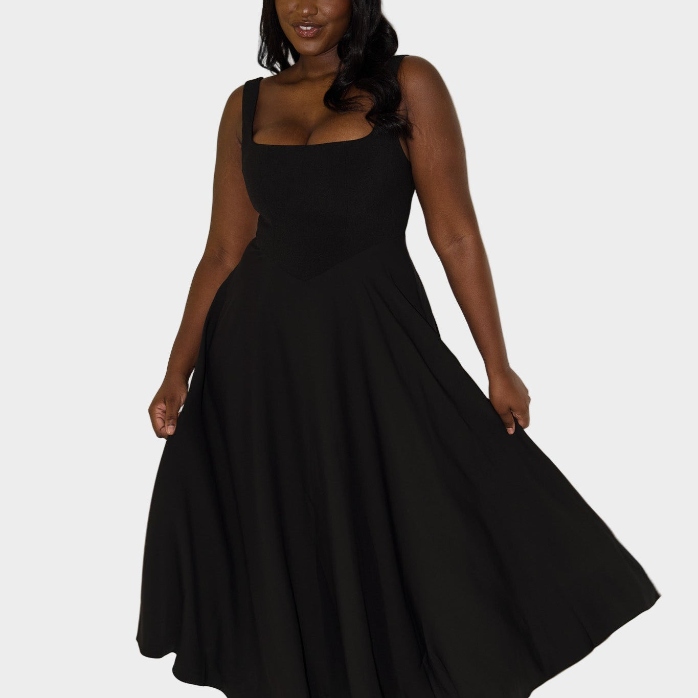 Ainsley | Timeless Ethereal Midi Dress Silhouettes