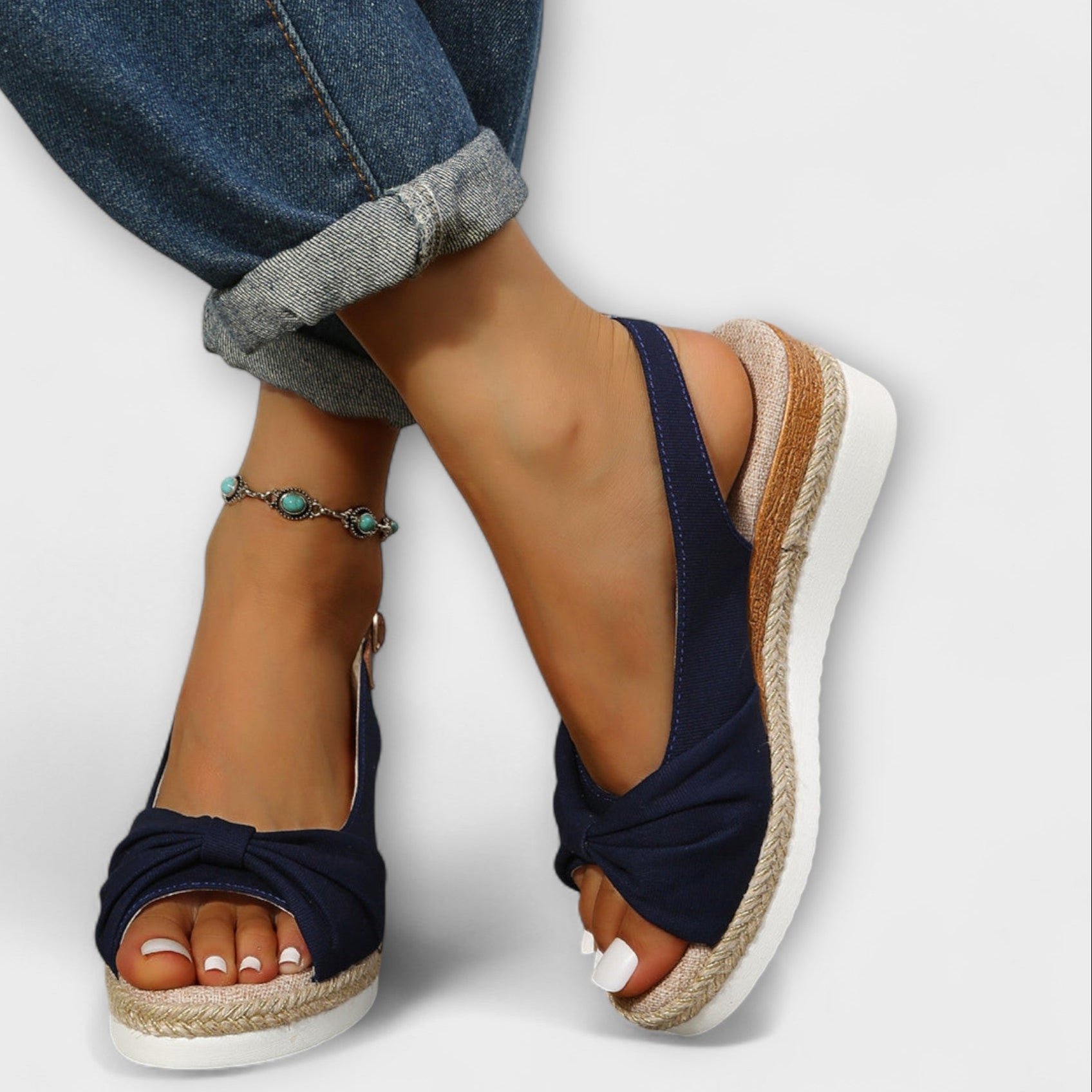 Taylor | Summer Sandals With Decorative Bow