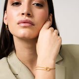 Gold Tennis Bracelet In Box With Subtle Exclusivity