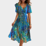 Amelia | Retro Intricately Patterned Dress Neckline