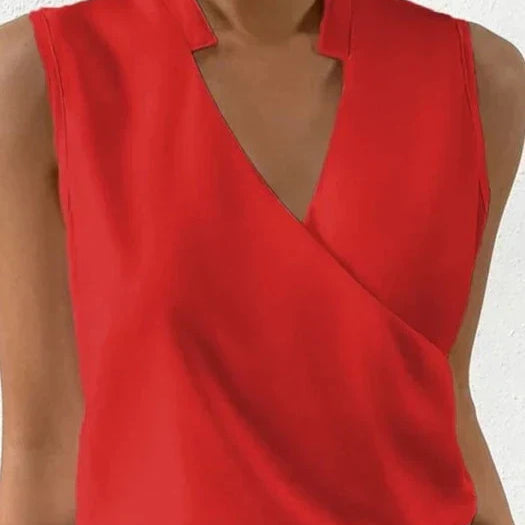 Tessa | Classic Sleeveless Solid Blouse