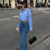 Striped Long-Sleeve Shirt for Women - Stylish Button-Up Blouse