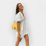 Alexandria | Luxurious Lightweight White Daytime Dress