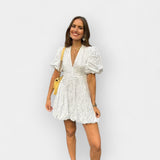 Alexandria | Luxurious Lightweight White Daytime Dress