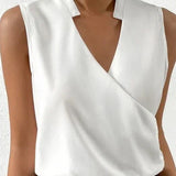 Tessa | Classic Sleeveless Solid Blouse