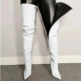 Amelia | Women’s Over-the-Knee Boots – Glossy Faux Leather